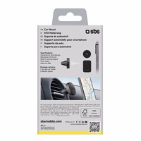 SBS TESUPPUNIVAIRMAG magnētiskais viedtālruņa turētājs, paredzēts gaisa ventilācijai - melns