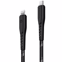 ENERGEA Kabelis Nyloflex USB-C - LightningC94 MFI 3m melns/black