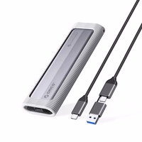 Orico AXM2-G2-V1 M.2 NVME USB-C/USB-A uz USB-C 10Gb/s disku ierīce - pelēka