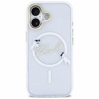 Karl Lagerfeld IML Choupettes Karl Script Logo MagSafe iPhone 17 Maciņš - Clear