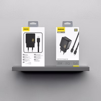 Dudao A26LEU PD 20W GaN USB-C Wall Lādētājs with USB-C to Lightning Kabelis - Melns