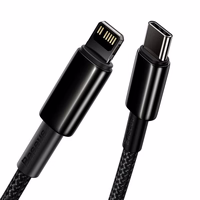 Baseus kabelis Tungsten PD USB-C - Lightning 1,0 m melns 20W