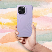 Silikona Zephyr Mag viedtālruņa apvalks, saderīgs ar MagSafe, paredzēts IPHONE 14 PRO MAX, ceriņu krāsā