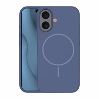 Silikona Thin Mag maciņš for iPhone 16 6,1" tumši zils