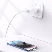 USAMS Tīkla lādētājs 18W + kabelis Lightning/ USB-A Fast Charging balts series SC SCXLTZ03