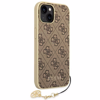 Guess GUHCP14MGF4GBR iPhone 14 Plus/ 15 Plus 6.7" brūns/brūns maciņš 4G Charms Collection