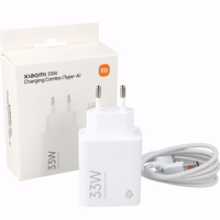 Xiaomi MDY-16-EF 1xUSB-A 33W sienas lādētājs ar 3A USB-C kabeli - balts