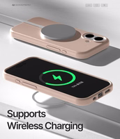 Korpuss Mercury Pure Magsafe Silicon Case Apple iPhone 17 rozā smilšu krāsā