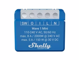 Shelly Qubino Wave 1 Mini LR Smart switch Z-Wave zils