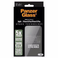 PanzerGlass keramiskais aizsargstikls iPhone 16 Plus 6.7" Ultra-Wide Fit 2855
