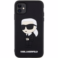 KARL LAGERFELD KLHCN613DRKINK IPHONE 11 / XR 6.1 "MELNS / MELNS HARDCASE RUBBER IKONIK 3D