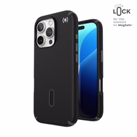 Speck Presidio2 Pro ClickLock & MagSafe - iPhone 16 Pro maciņš (melns / Slate pelēks / balts)