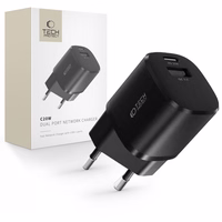 Tech-Protect C20W mini lādētājs USB-C PD 20W / USB-A QC 3.0 - melns