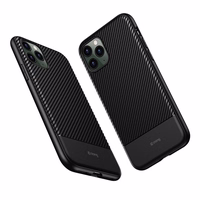 Crong Prestige Carbon Cover - iPhone 11 Pro Max maciņš (melns)