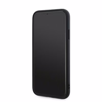 Karl Lagerfeld Diagonal Quilted Script apvalks viedtālrunim iPhone 11 / Xr - melns