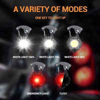 Mini lukturītis LED atslēgu piekariņš W5143 Type C ar 2 skrūvgrieža uzgaļiem oranžs