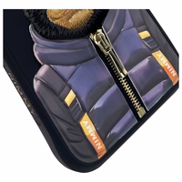 Nimmy Cool&Cute 2.0 pērtiķa apvalks iPhone 15 Pro - melns