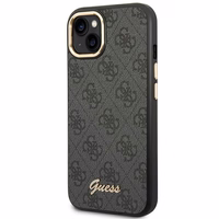 Guess GUHCP14SHG4SHK iPhone 14 6.1 "melns / melns cietais apvalks 4G Vintage Gold Logo