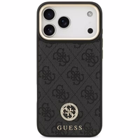 Guess 4G Strass Logo magnētiskais viedtālruņa apvalks iPhone 17 Pro Max - melns