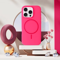 Magsafe Slim Silicone maciņš iPhone 16 Pro Max rozā