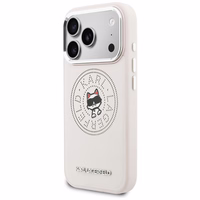 Karl Lagerfeld Point & Choupette Sketch MagSafe Maciņš for iPhone 17 Pro - rozā
