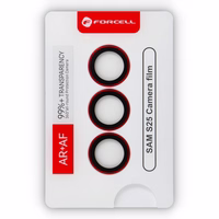 Forcell Premium kameras objektīva rūdītais stikls - Samsung Galaxy S25 koraļļu sarkana