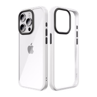 Rock Guard sērijas viedtālruņa apvalks Iphone 15 Plus caurspīdīgs-balts