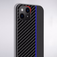 Tel Protect CARBON viedtālruņa apvalks Xiaomi Redmi Note 11 5G/Note 11S 5G/Poco M4 Pro 5G melns ar zilu svītru