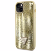 GUESS apvalks IPHONE 13 / 14 / 15 GUHCP14SHDGTPD (Rhinestone trīsstūris) zelta