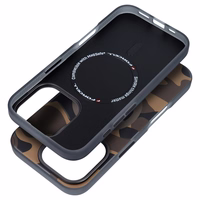 Viedtālruņa apvalks FORCELL F-PROTECT ar divslāņu 4D tehnoloģiju, militārā kritiena testa saderīgs ar MagSafe paredzēts IPHONE 16 PLUS deserta kamuflāža