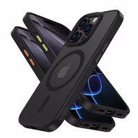 Tech-Protect MagMat Magsafe 3 komplekts iPhone 16 Pro Max viedtālruņa apvalks - matēts melns