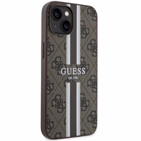 Guess GUHMP14MP4RPSW iPhone 14 Plus 6.7" brūns/brūns cietais apvalks 4G Printed Stripes MagSafe