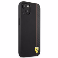 Ferrari FESAXHCP13SBK iPhone 13 mini 5.4" melns/melns cietais apvalks On Track Carbon Stripe
