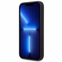 Guess GUHCP14XSLTGK iPhone 14 Pro Max 6.7" melns cietais silikona viedtālruņa apvalks Triangle