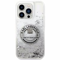 Karl Lagerfeld KLHCP14XLCRSGRS iPhone 14 Pro Max 6.7 "sudraba / sudraba cietais apvalks Šķidrs Mirdzums RSG