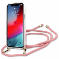 Guess Script Vintage iPhone 12 Pro Max 6.7" apvalks - rozā