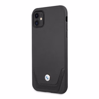 BMW ādas perforēts apvalks iPhone 11 / Xr - melns
