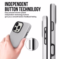 Perfectionists Trīsstūra Mag futrālis iPhone 17 sudraba krāsā