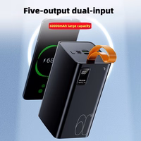 External akumulators Power Bank Reach RR-H40B 22.5W 60000mAh melns