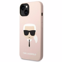 Karl Lagerfeld Silikona Karla Galva MagSafe apvalks iPhone 14 Plus - gaiši rozā