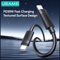 Kabelis USAMS U94 30W USB-C uz Lightning 1m melns