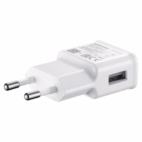 Samsung EP-TA200EWE USB-A 15W sienas lādētājs ar EP-DR140AWE USB-A - USB-C kabeli (OOB Bulk - aizstājējiepakojums) - balts