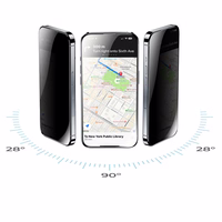 Benks Temperētā stikla Ultra Shield Privacy FK66 iPhone 16 Pro Max melns (plāns malas)