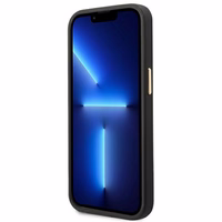 Guess GUHMP14MU4GPRK iPhone 14 Plus 6.7 "melns / melns cietais apvalks 4G logotipa plāksne Magnētiskais