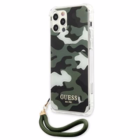 Guess GUHCP12MKSARKA iPhone 12/12 Pro 6.1" zaļš/haki cietais apvalks Camo kolekcija