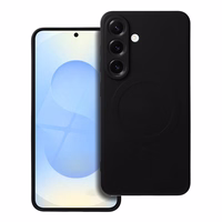 SILIKONA MAGNĒTISKAIS APVALKS saderīgs ar MagSafe priekš SAMSUNG S25 melns