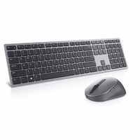 DELL KM7321W keyboard RF Wireless + Bluetooth QWERTY US International pelēks, Titanium