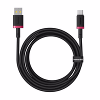 Baseus Dura USB Type A to Type C 60 W fast charging cable 2 m melns, sarkans