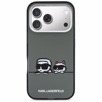 Karl Lagerfeld IML Karl & Choupette Peekaboo Logo MagSafe Maciņš for iPhone 17 Pro - melns
