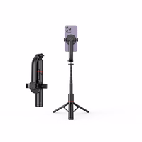 Selfie statīvs (m) ar bezvadu tālvadību tripodu saderīgs ar MagSafe SSTR-C09 - melns